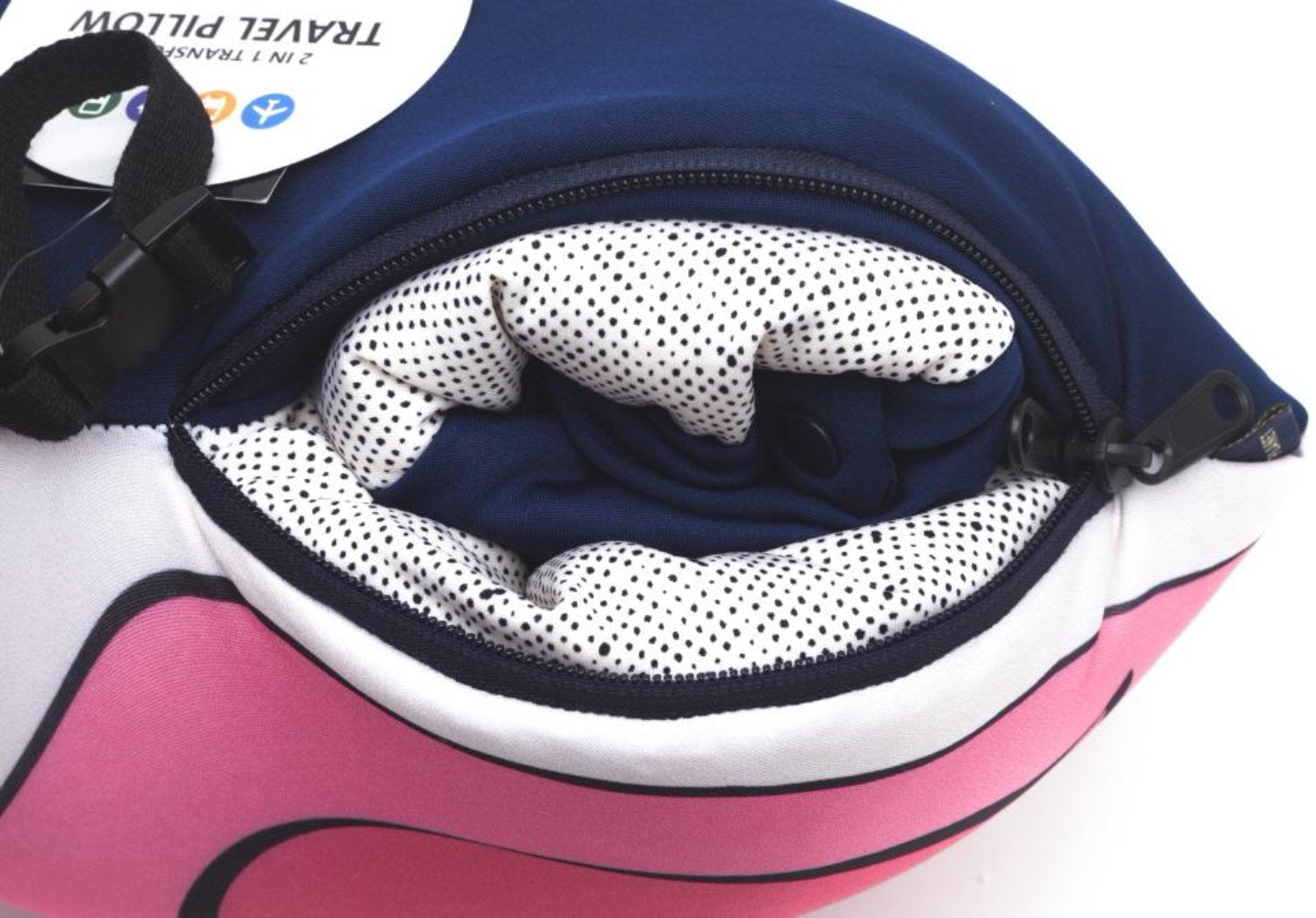 [Lucky Planet] Bon Voyage 2 in1 Travel Head Rest Neck Pillow - Flamingo - Luckyplanetusa