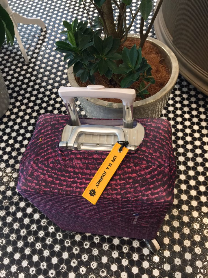 [Lucky Planet] Purple Linen Luggage Cover - Luckyplanetusa