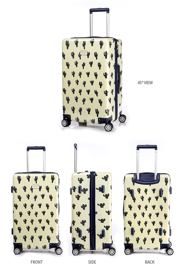 [RESTOCK][Lucky Planet] Cactus Pattern Print Hard Case Luggage Set - 21+26+30 inch Full set - Luckyplanetusa