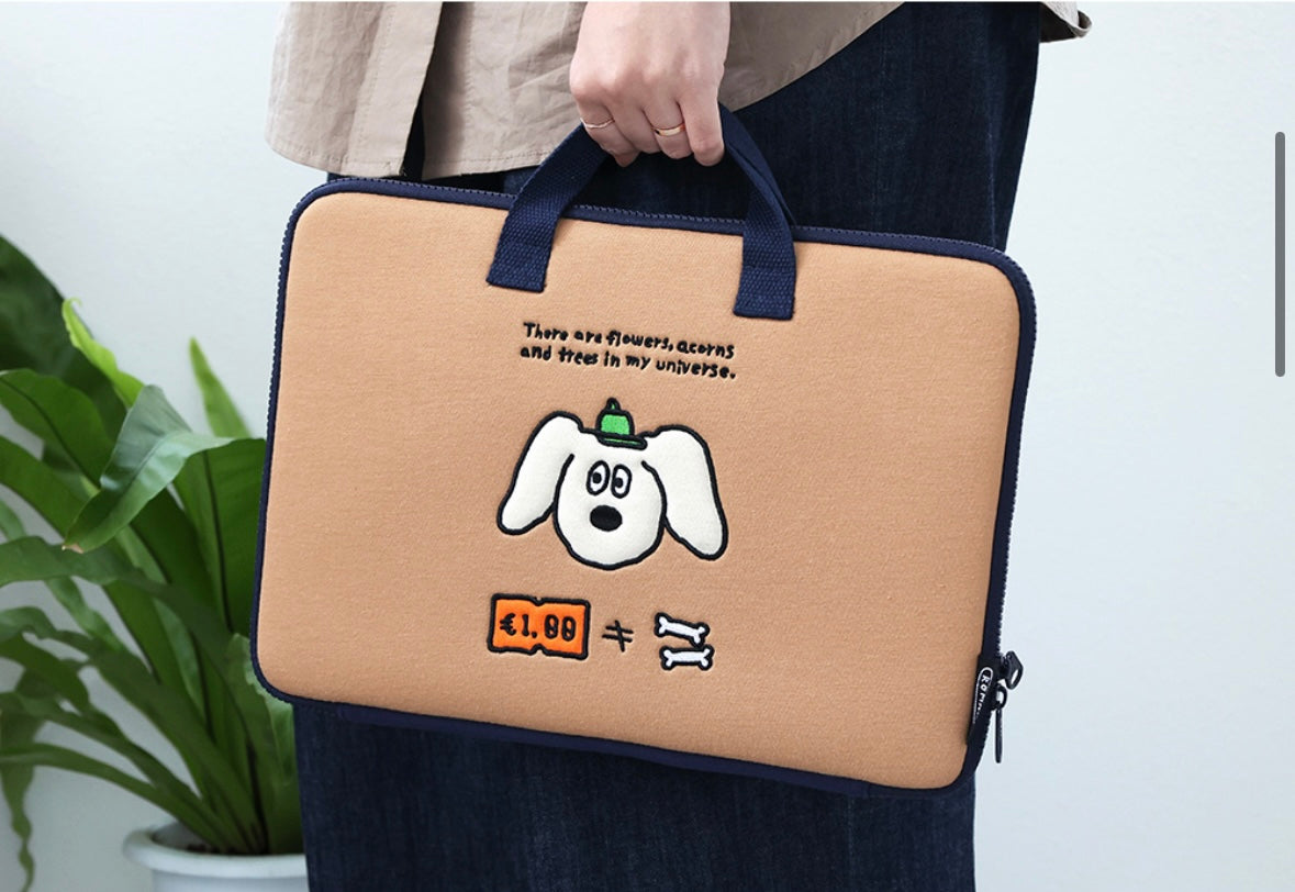 Romane 13” wide laptop pouch with handle