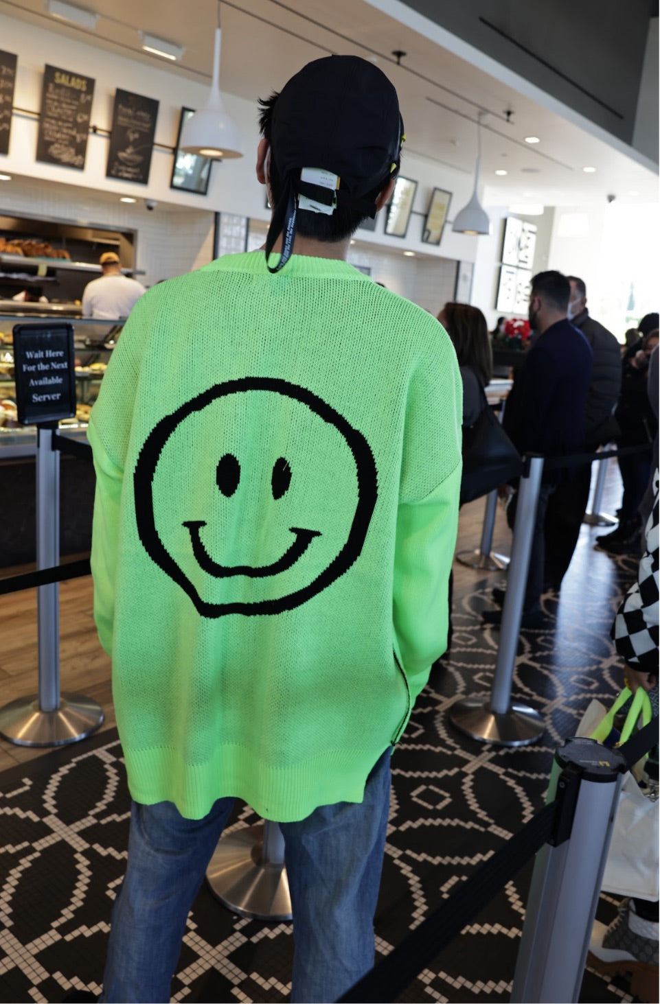 Neon smile cardigan- one size over fit - Luckyplanetusa