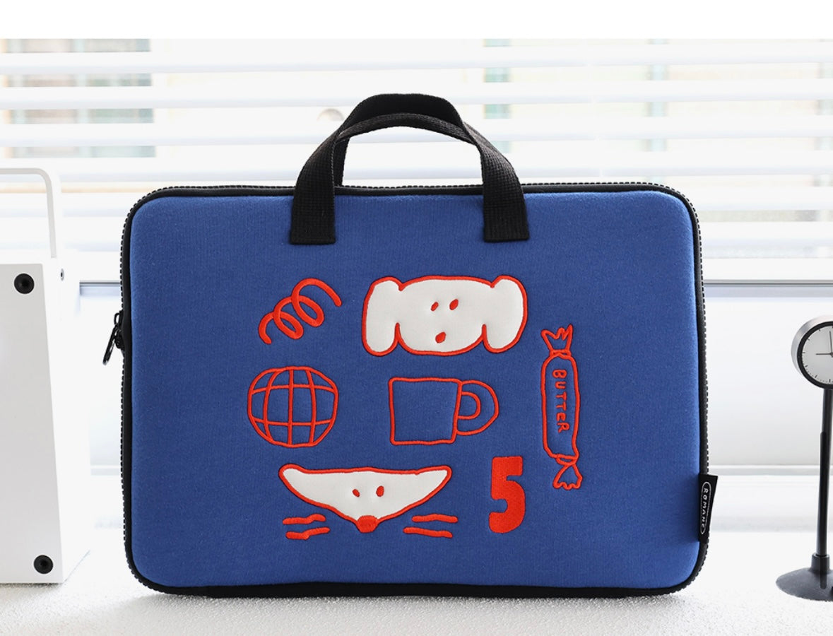 Romane 13” wide laptop pouch with handle